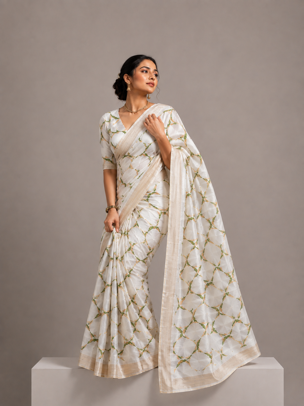 Olive Chain Saree
